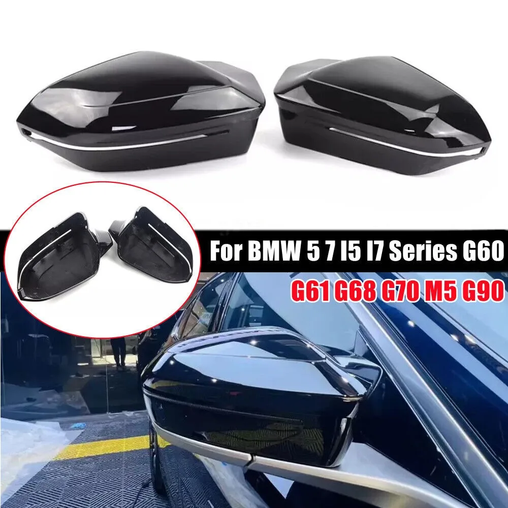 

For BMW 5 series G60 G61 G68 I5 I7 7 M5 G90 Car Replacement Rearview Side Mirror Cover Wing Cap Exterior Rear View Case Trim