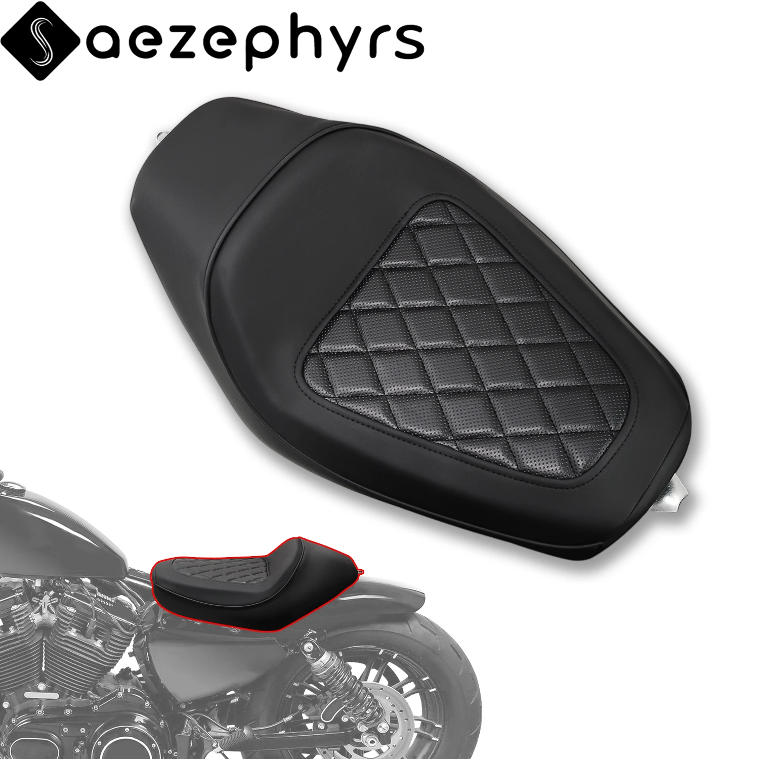 

Подушка из искусственной кожи, переднее сиденье водителя мотоцикла для Harley Sportster XL Iron 1200 883, Forty-Eight SuperLow Roadster Seventy-Two 2010-2022