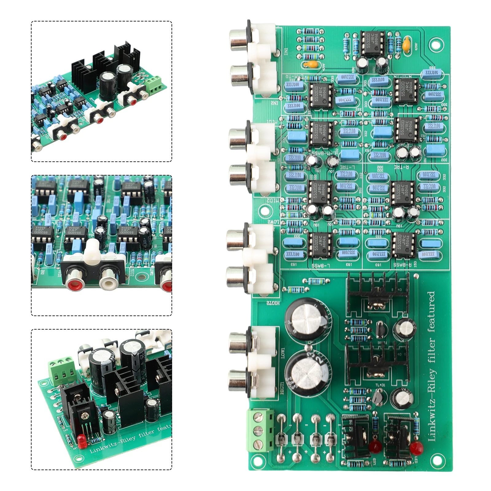 3 Crossover Replaceable Crossover Board 6-channel Output Audio Input Crossover Output Gold-Plated Lotus Socket