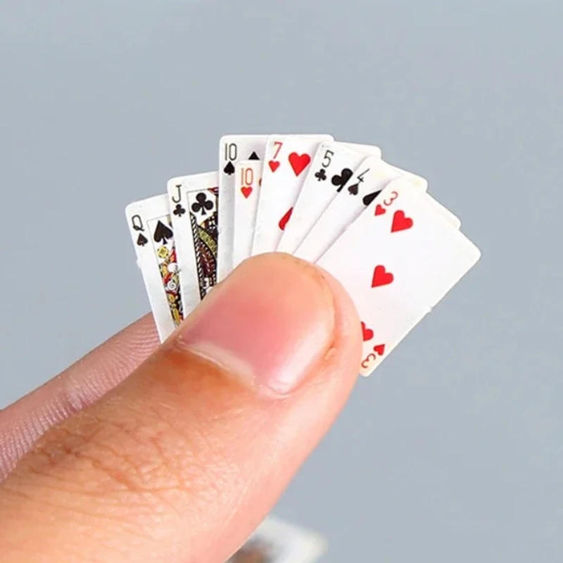 

Mini Playing Poker Fun Cards Student Stress Relieving Board Games Small Toys Casual Fingertip Playing Poker Easy To Carry