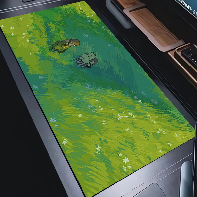 

Desk Mat Green Plants Mousepad Cartoon Anime HD Print Mouse Pad Gaming Cute Keyboard Pad With Lockedge Office PC Non-slip Carpet