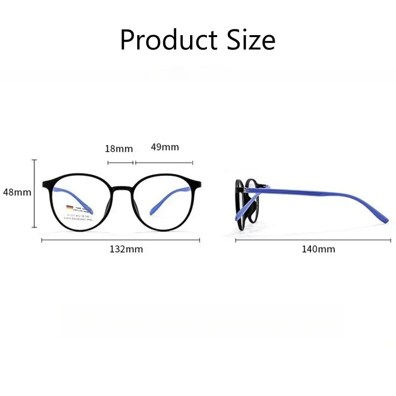 إطارات نظارات دائرية خفيفة الوزن للرجال والنساء من KIZN، نظارات طبية بصرية مريحة للوجه الصغير للمراهقين