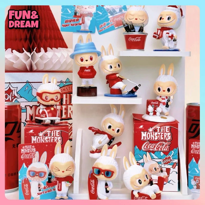 POP MART The Monsters Coca Cola Labubu Series Blind Box Labubu Anime Figure Mystery Box Trendy Play Decoration Christmas Gift