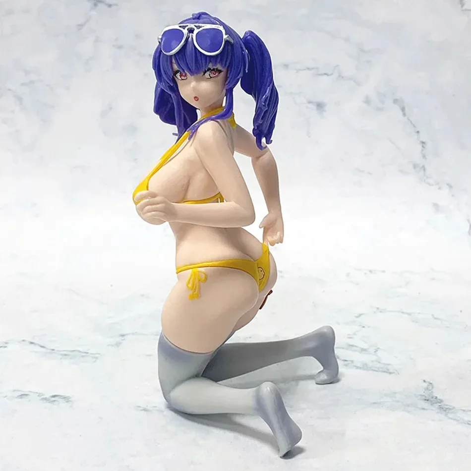 Figurka Anime Azur Lane Rn Pola w stroju kąpielowym, klęcząca - Hentai Sexy Model Doll Action Figure Collectible - Akcja na wodzie, przypadkowa zderzyna, kolekcjonerska figurka.