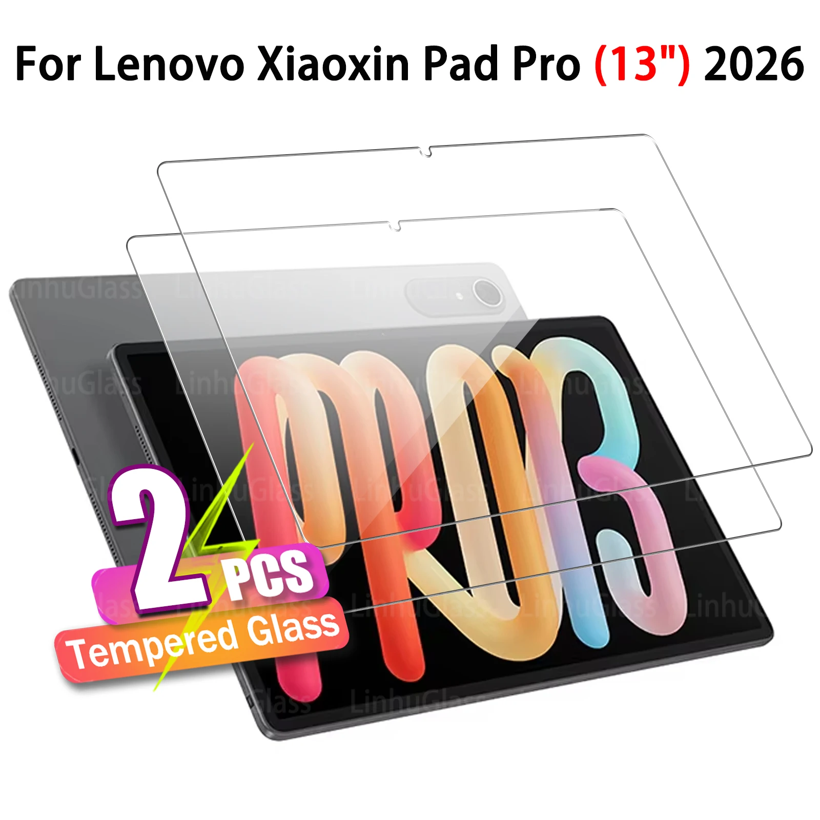 Película Temperada para Lenovo Xiaoxin Pad Pro (13 polegadas) 2026 TB376FC HD Transparente Anti-Impressão Digital Anti-Risco Protetor de Tela para Tablet