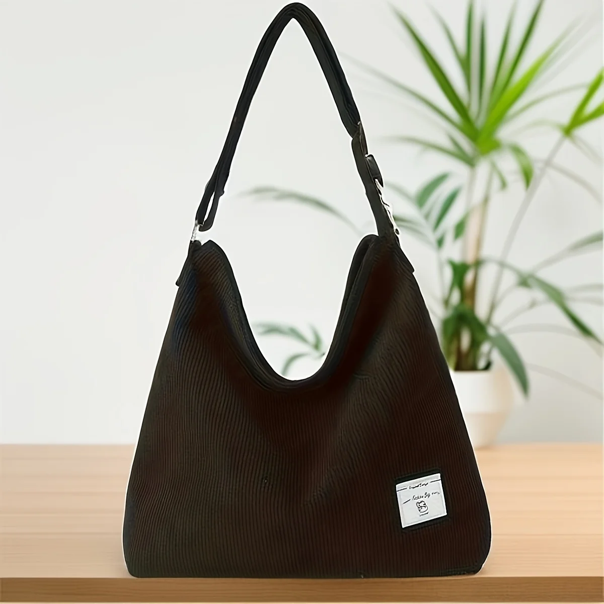 

Fashionable Large Capacity Corduroy Tote Bag, Versatile Shoulder & Crossbody Satchel, Ideal For Daily Commute & Casual Outings