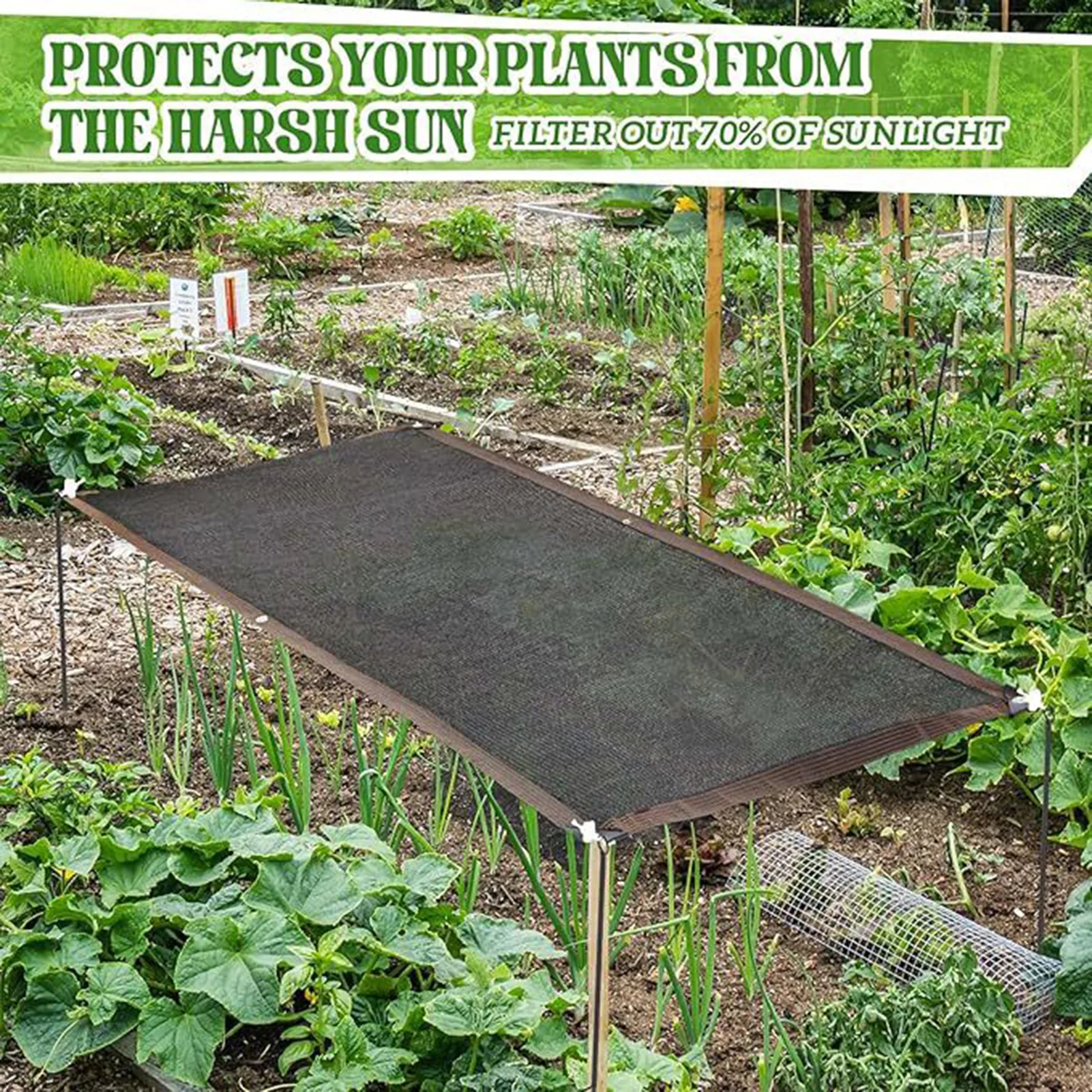 Garden Shade Tunnel Durable Outdoor Plant Cover Kit for Gardeners Fiberglass Frame Rainproof Hoop House Vegetable Shelter