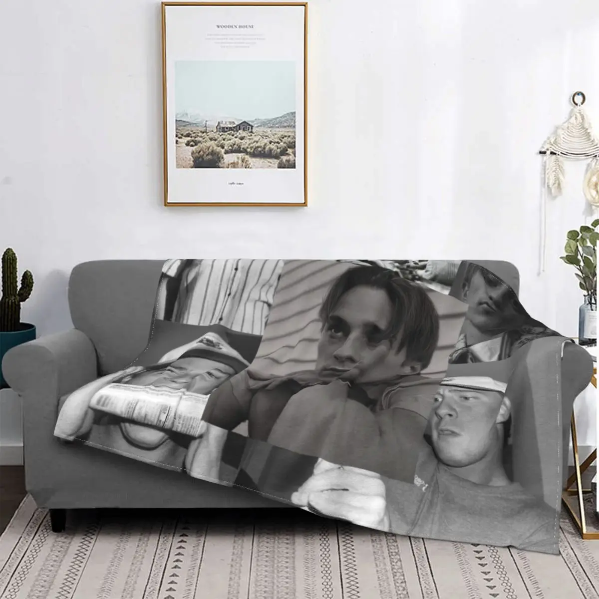 Drew Starkey Photo Collage Blanket Velvet Spring/Autumn Breathable Super Soft Throw Blankets for Sofa Outdoor Bedspreads