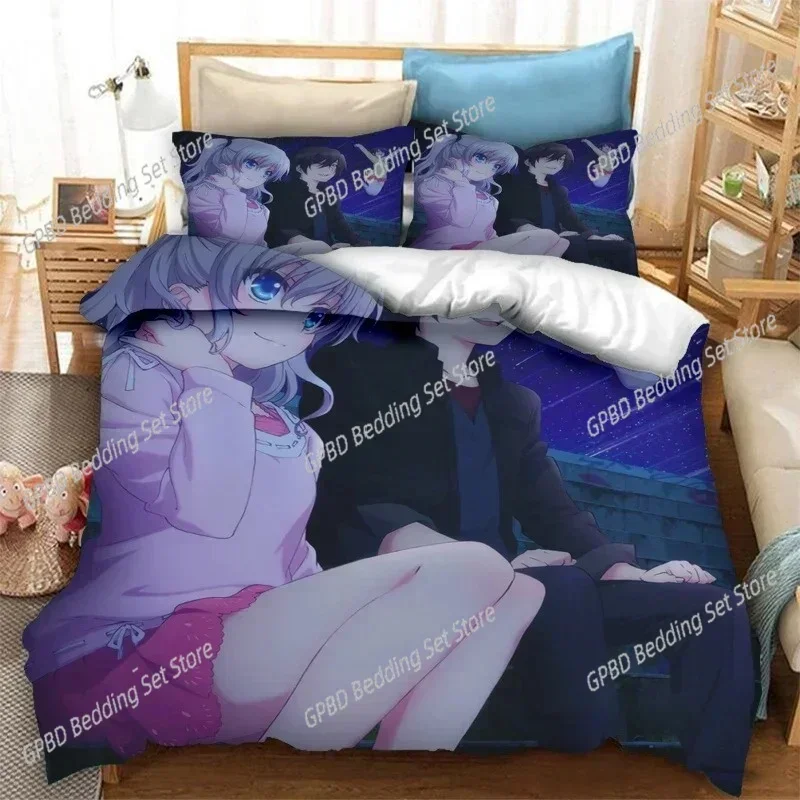 

3D Print Quilt Cover Anime Charlotte Bedding Set Single Twin Double Queen King Cal King Size Bed Linen Set