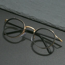 KOCOLIOR New Retro Brand Design Anti Blue Light Reading Glasses for Men and Women Fashion Korean Round Frame Presbyopic Glasses