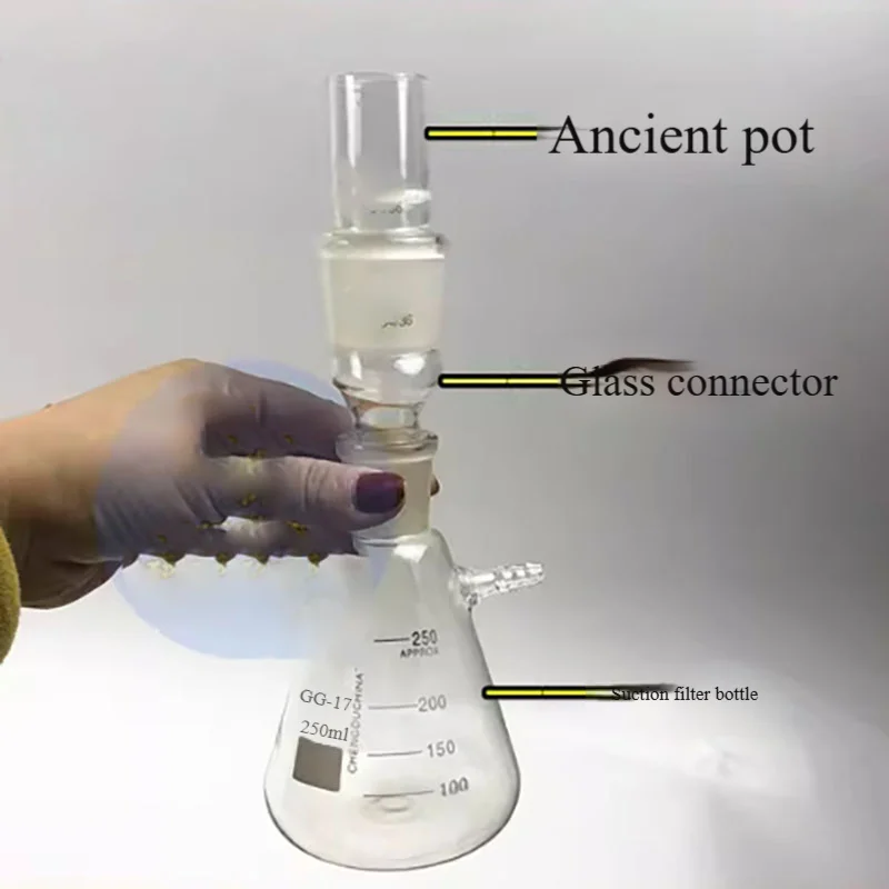 

Asphalt solubility tester 250ml glass sand core crucible filter device 50ml Gouch's crucible
