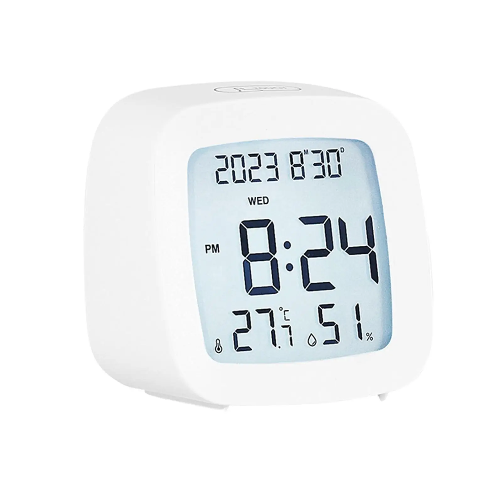 Digital Table Clock with Clear Display Alarm Snooze Date and Temperature Mute Bedside Desk Clock for Kids and Adults