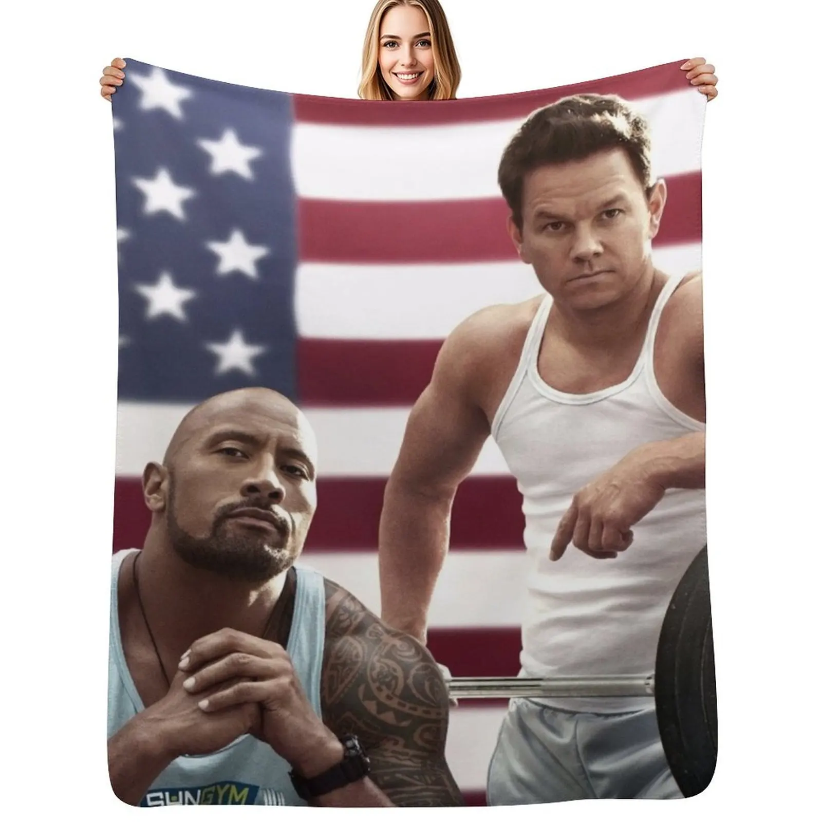 workout Throw Blanket Travel Size Cozy Blanket for Plane Train
