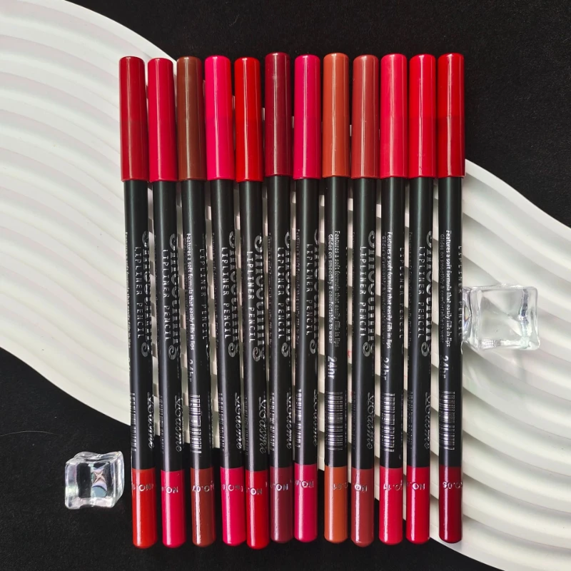 ดินสอเขียนขอบปากเนื้อแมทท์ 12 สี ติดทนนาน กันน้ำ สีชัด ติดทนนาน ของขวัญวันวาเลนไทน์