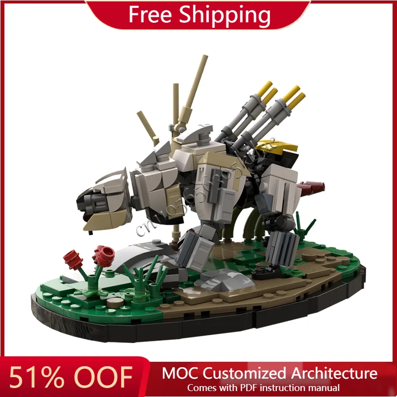 

377 шт. MOC, знаменитая игра, биологическая серия, пилообразные изделия с подставкой, строительные блоки, машина, игрушка для сборки существ, идеальная коллекция, подарок