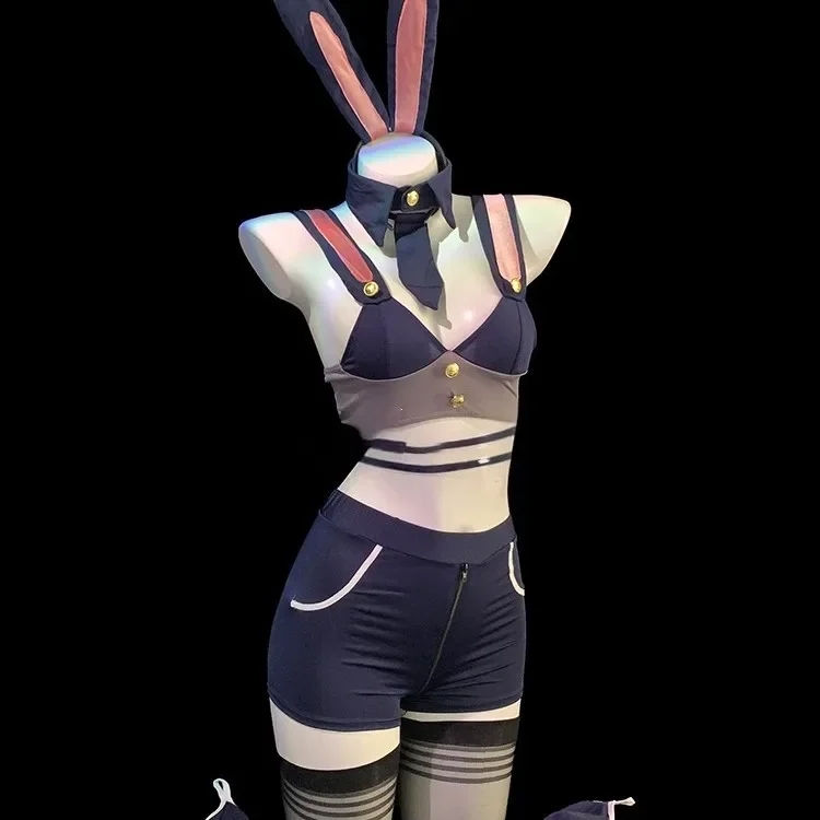 Uniforme de Cosplay de chica conejo Sexy, ropa de dormir tentadora con fecha nocturna, falda de lencería seductora, conjunto íntimo de sensación de alta gama