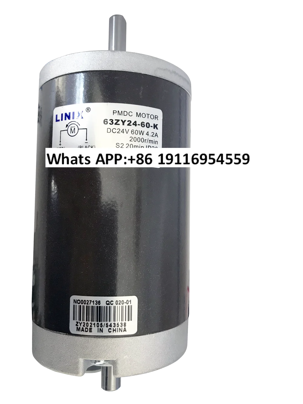 LINIX Lianyi 24 В постоянного тока двигатель 60 Вт двойной выходный плоттерный двигатель 63ZY24-60-K печатный двигатель