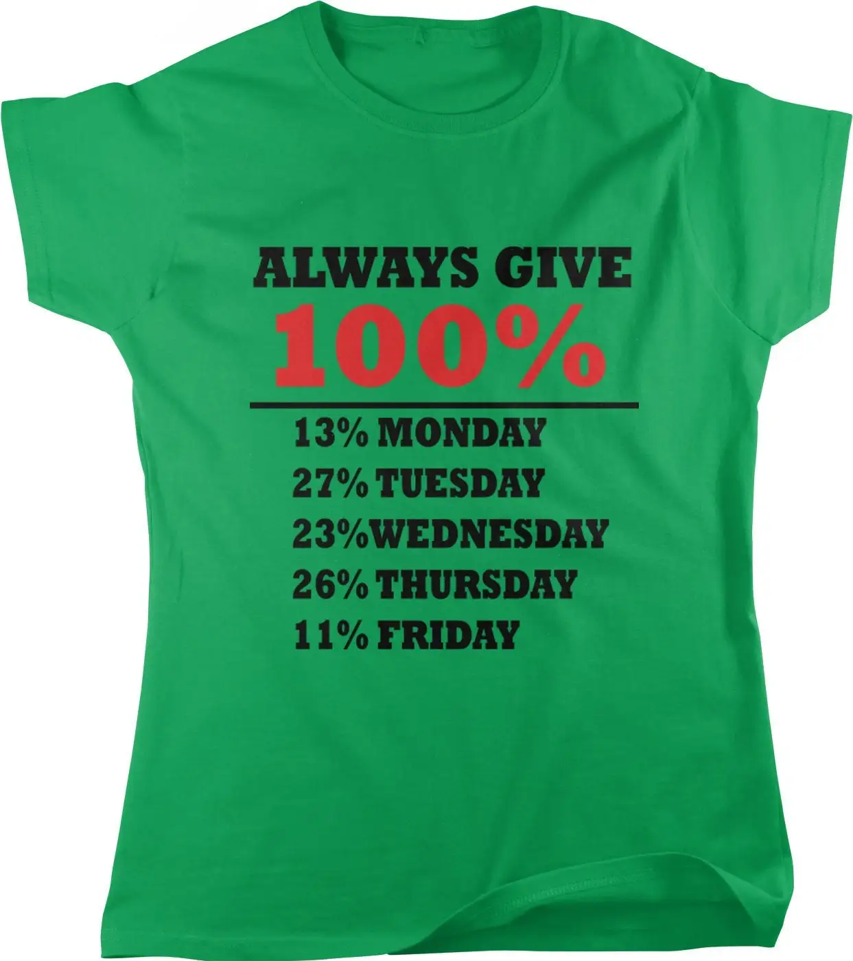 Always Give 100 Throughout the Week Women's T shirt HOOD_00445