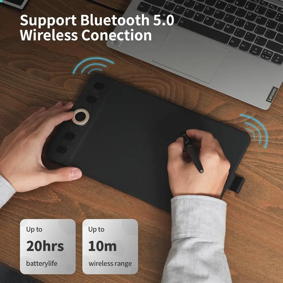 GAOMON WH851 ワイヤレスグラフィックタブレット 8x5インチ 16K圧力