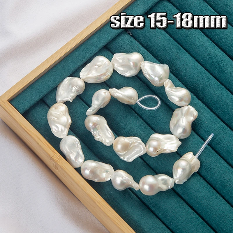 15-18mm Extra Large Irregular Strong Light Great Cultured Baroque Freshwater Pearl Beads Jewelry Making DIY Necklace Bracelet