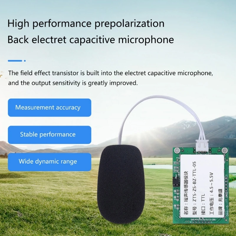 Industrial Grade Noise Decibel Detection Module Sound Sensor Sound Level Meter Sound Measurement TTL5V/RS485 5V Durable