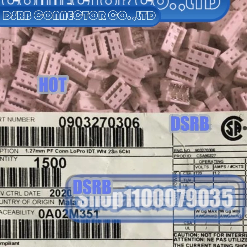 

50pcs/lot 90327-0306 903270306 6P 100% New and Original