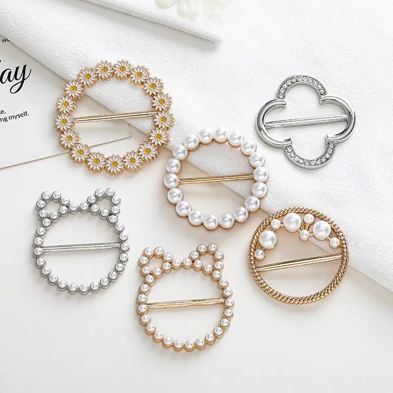 

Metal Scarf Ring Hem Fastener Button Multiuse Decor Clasp for Shirt Coat Windbreaker