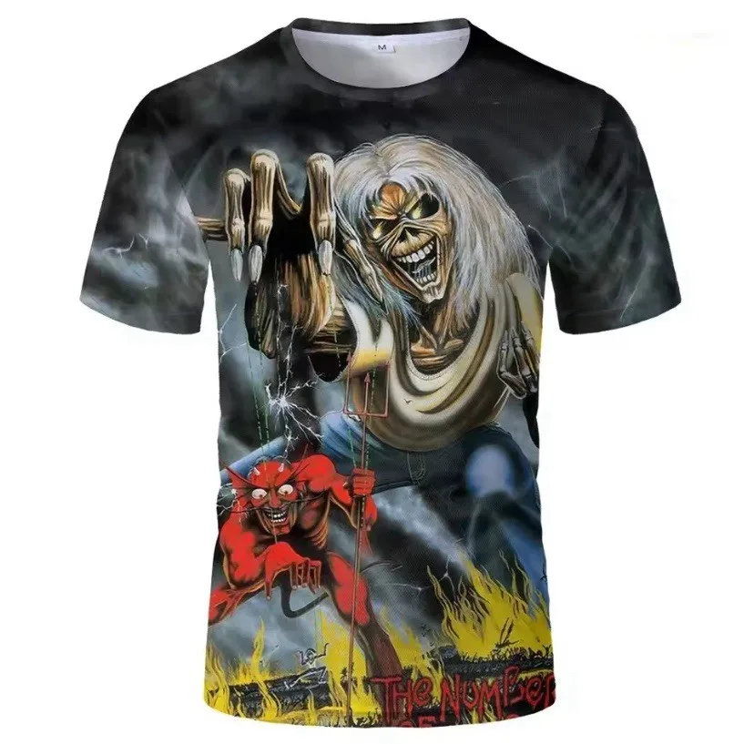 

Heavy Metal Band T Shirt Maiden 3d Print T-shirt Men Women Sz S-4XL.Men's Summer 3D Printed Large Breathable T-shirt
