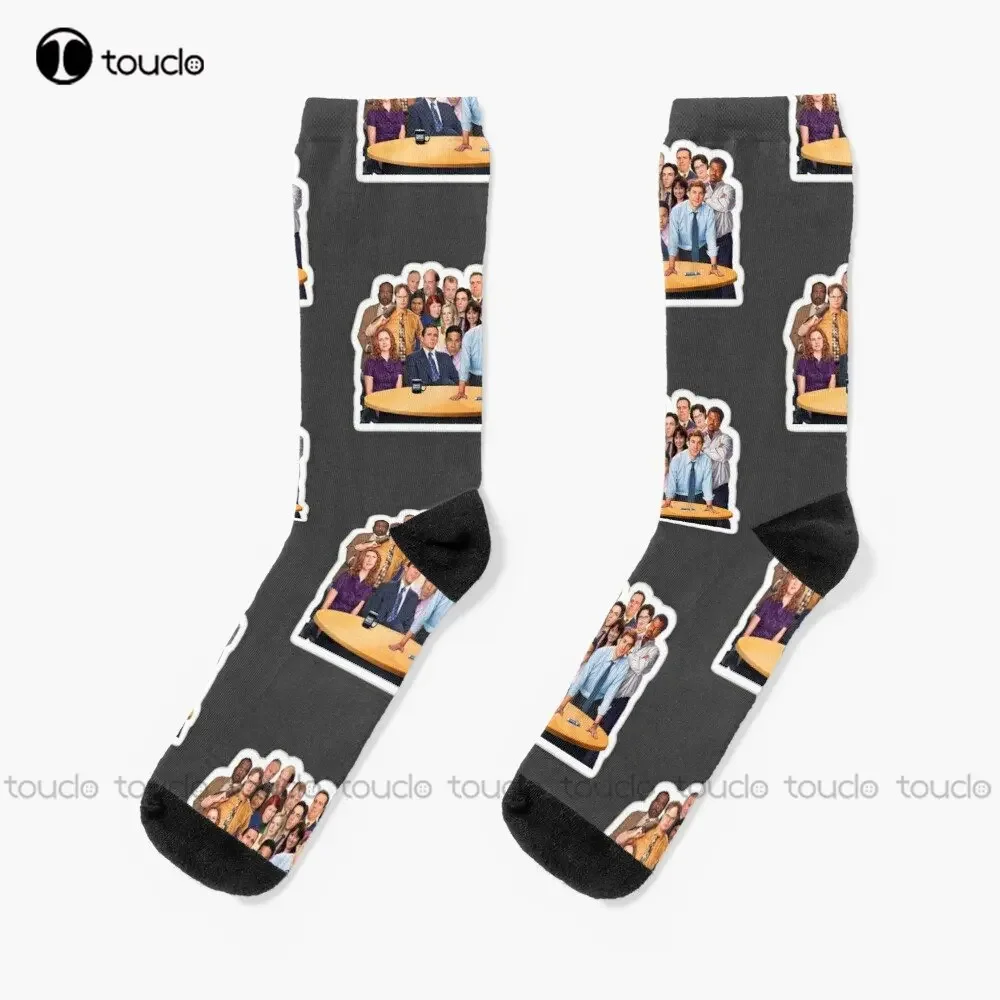 The Office Michael Scott Funny Office Jim Halpert Dunder Mifflin Socks Slipper Socks For Women 360° Digital Printing New Popular