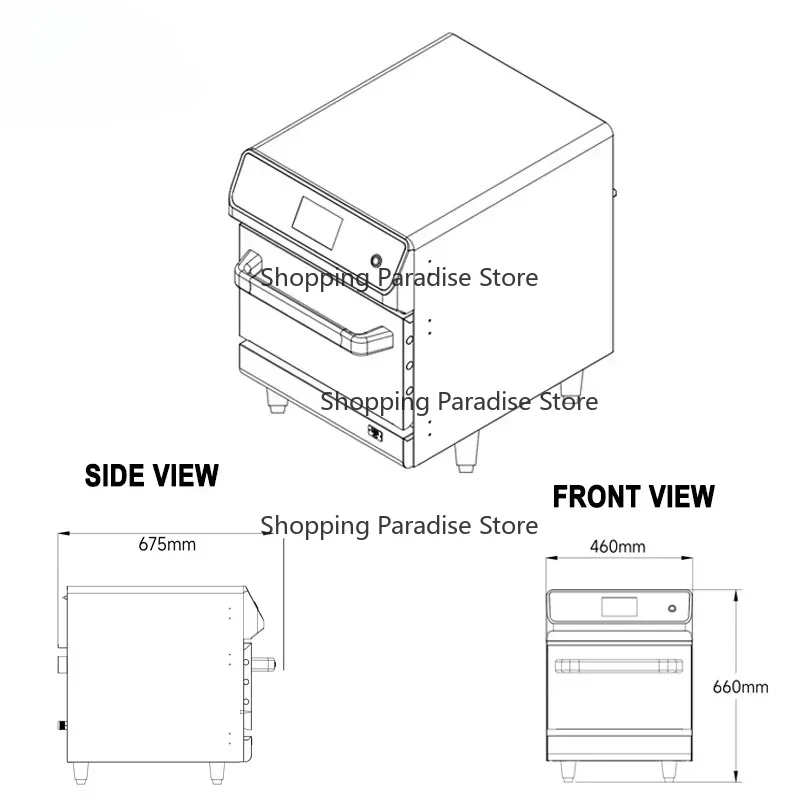 Commercial Turbo Chef Style High-Speed Microwave Rapid Cooking Oven for Sale - Efficient Kitchen Appliance