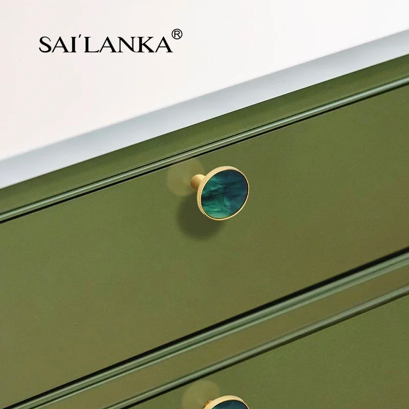 SAILANKA Brass Knob Shell Nordic Pastoral White Gold Bathroom Indoor Kitchen Hallway Wall Clothes Hooks Closet Wardrobe Handles