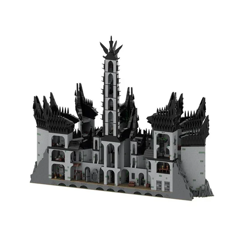 Castle Bricks Magical Rings Moc Building Blocks Movie Scene UCS Minas Morgul Model DIY Assembly Street View Toys Child Gifts