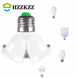 Adaptador de base de bombilla de lámpara divisor E27 a 2 E27, convertidor 2E27, 265V, 2A, LED en forma de Y, toma de conversión