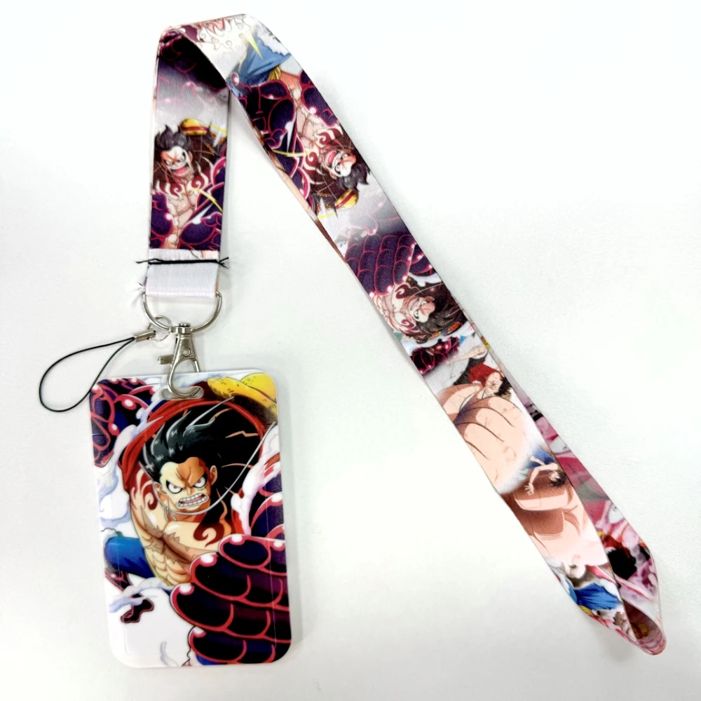 Hurtownia One Piece Anime Movie Lanyards Keys Neck Strap Card Badge Gym Key Chain Lanyard Key Holder DIY Hang Rope Keyrings