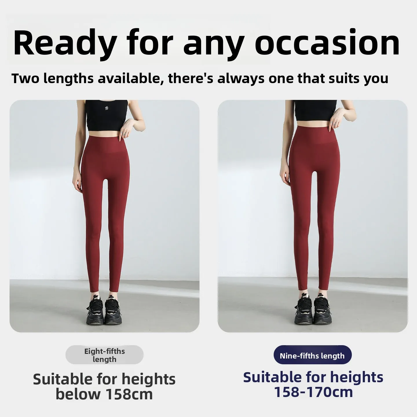 กางเกงโยคะเอวสูงผ้าบางสำหรับฤดูร้อน กระชับรูปร่าง แห้งเร็ว ใช้เป็นชั้นนอกหรือชั้นในได้ ความยาวเก้าส่วน