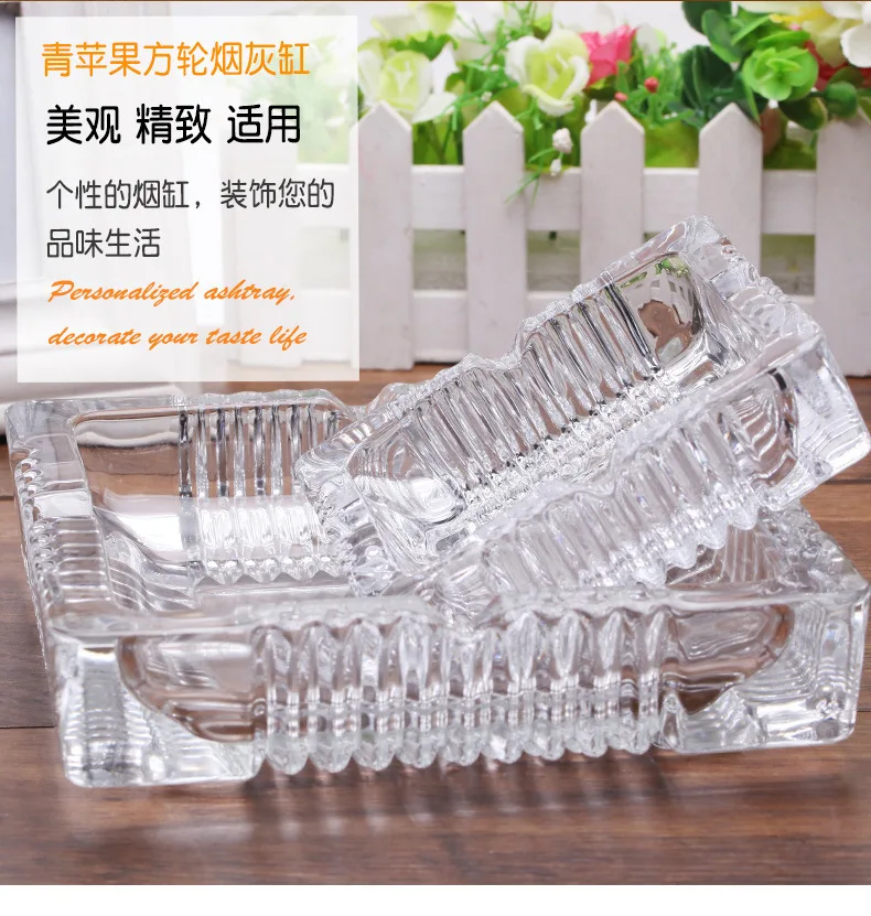 Crystal Glass Ashtray Creative Personality Large Living Room Office Cafe Hotel Rooms Ashtray