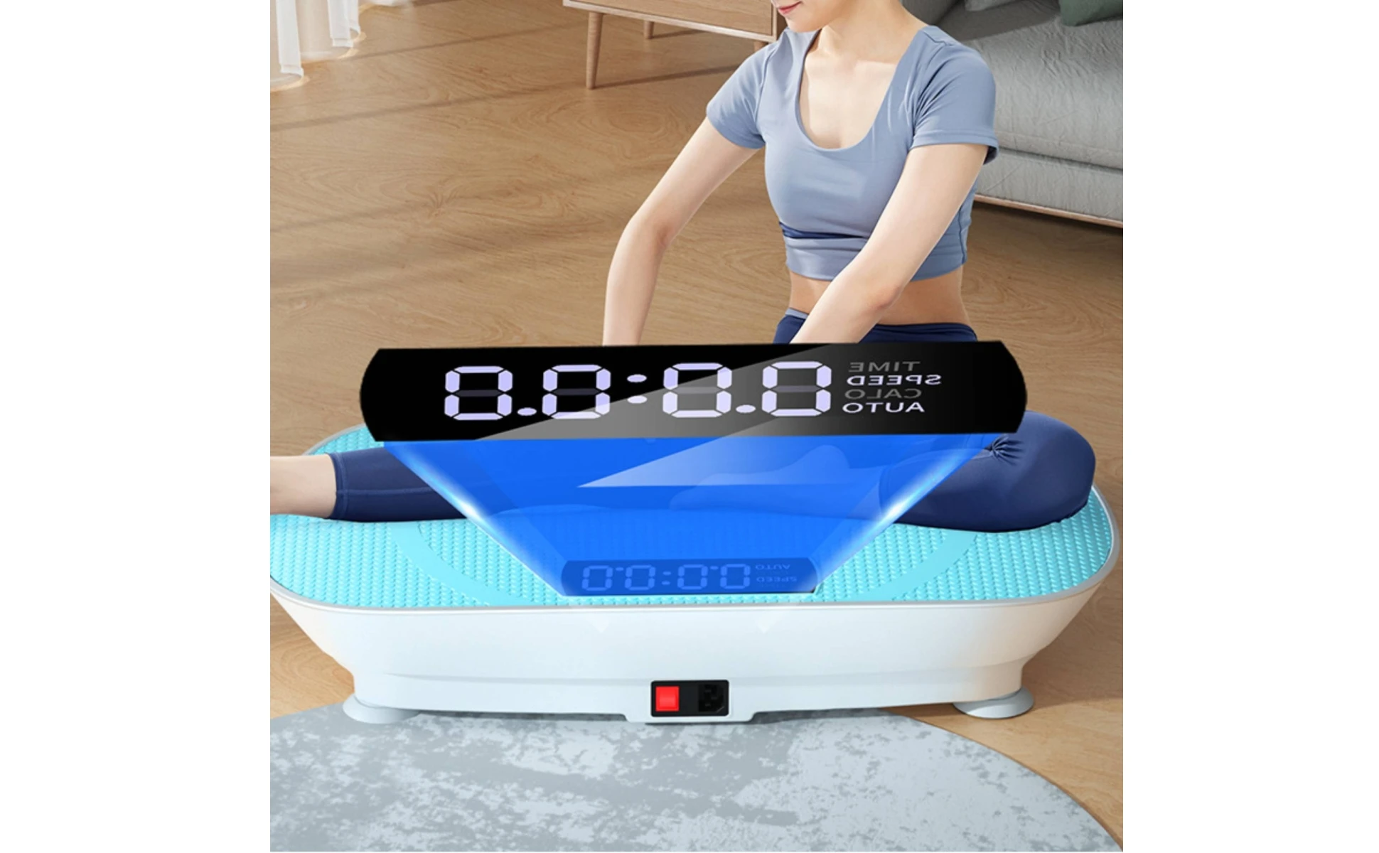 Vibration Plate with Non-Slip Surface Compact Vibrating Fitness Platform Shaker Machine Portable for Home Workouts Vibration Plate with Non-Slip Surface Compact Vibrating Fitness Platform Shaker Machine Portable for Home Workouts