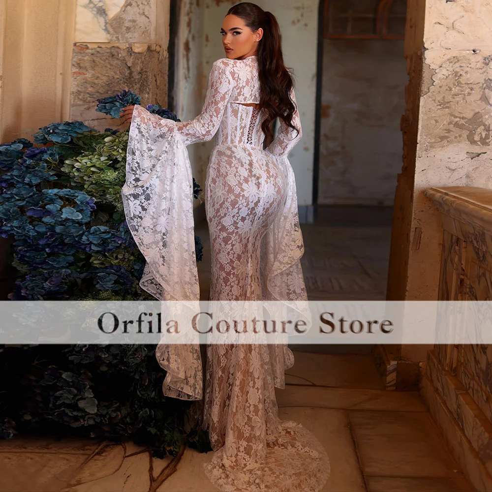 Sexy Lace Wedding Dresses Mermaid With Warp Sweetheart Lace Bridal Gowns 2025 Robe De Mariée Customized