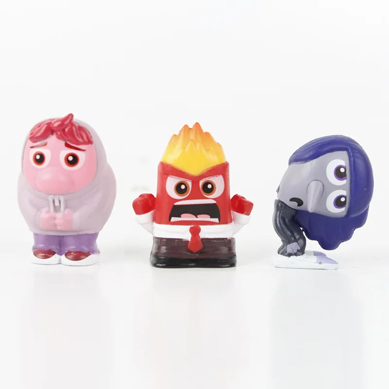 9 Pcs/Set New Inside Out 2 Action Figure Toy Sadness Joy Anger Disgust Fear Model Doll Cake Decorative Desk Ornament Kids Gift