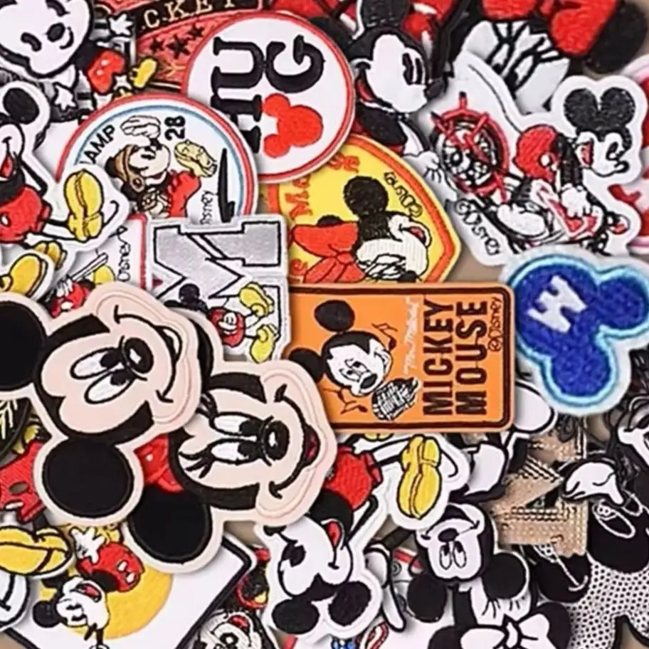 11-39Pcs Anime Mouse Kids clothing Iron on Embroidered Patch for Sew Decor child Clothes Jeans Applique badge