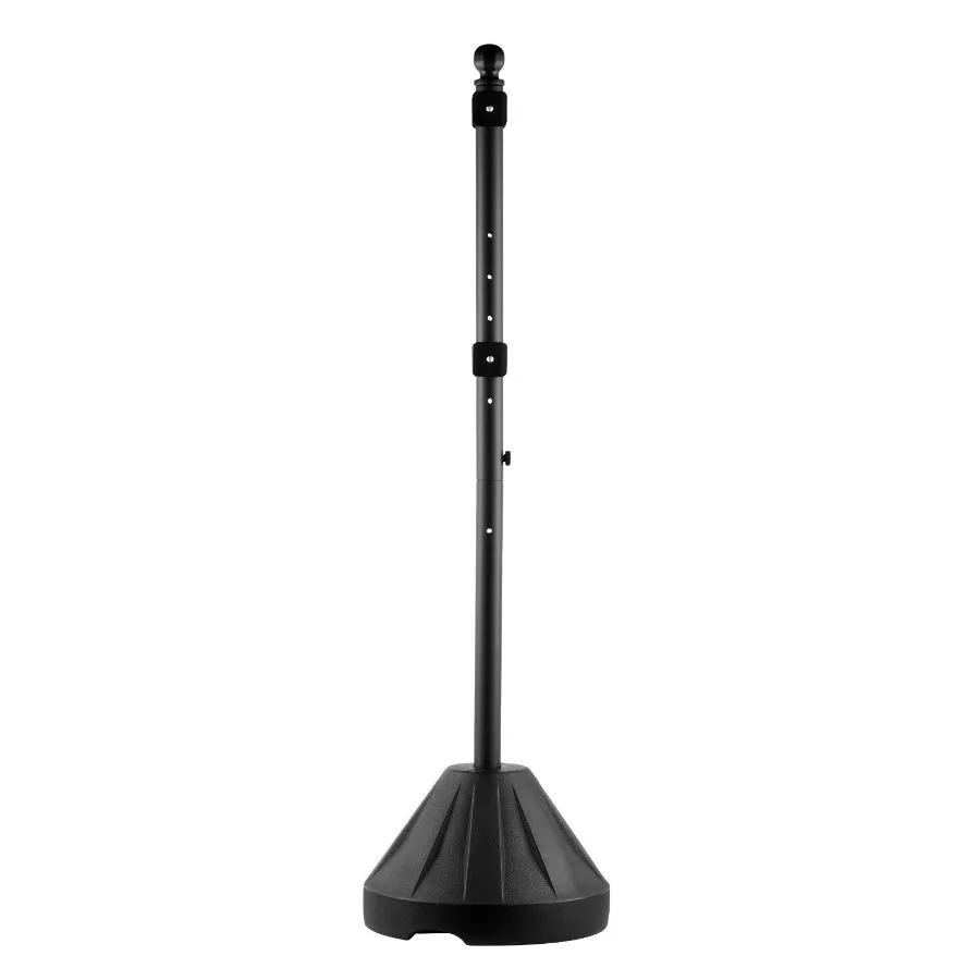 

Portable Sign Post 5 ft Cast Iron Sign Post Holder with Hard Plastic Base Wheels Movable Parking Sign Stand for No Parking Str