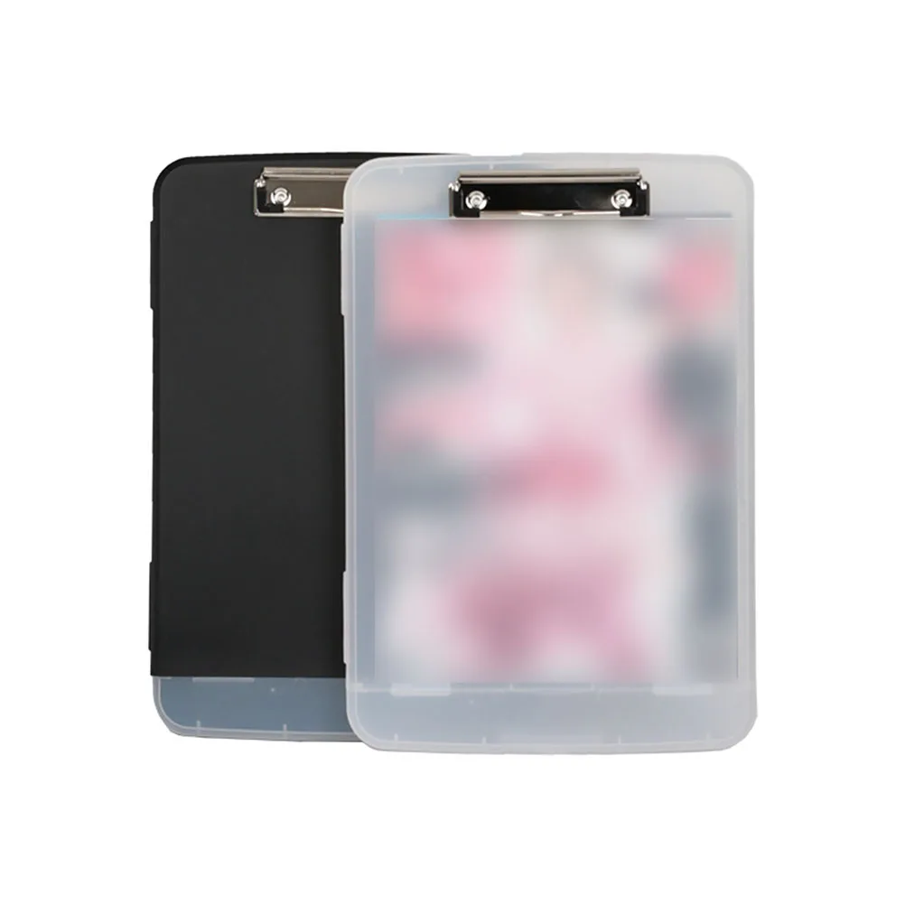 

Plastic Clipboard File Clipboard Paper Holder Lightweight Office School Supplies File Folder Storage Box Pen Slot