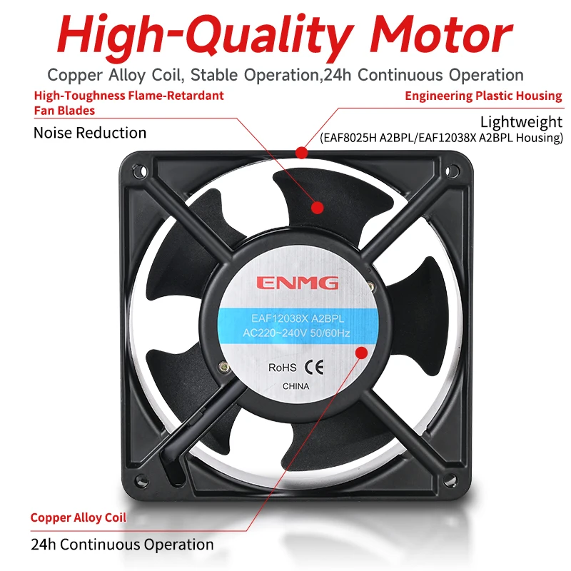 ENMG Industriale Piccolo Ventilatore Assiale Armadietto di Distribuzione Armadio di Raffreddamento Dissipazione del Calore Saldatura Elettrica Ventola Assorbente Fumo.