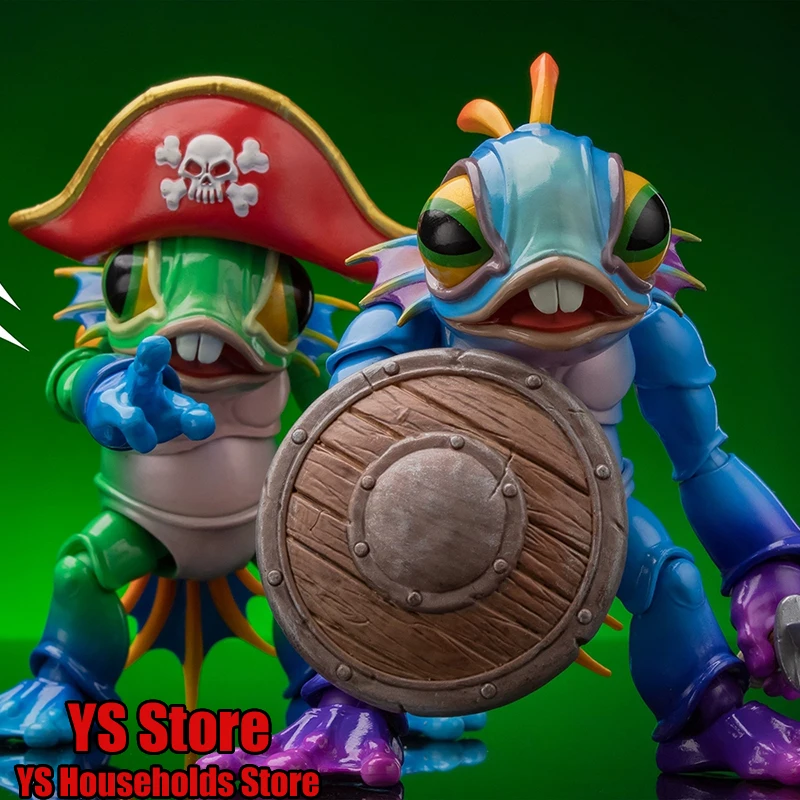 

Hero Toys Mini Small Hero Fish Baby Monster Фигурка Синий Зеленый Стиль Милый Домашний Орнамент Модель Игрушки Подарочная Коллекция