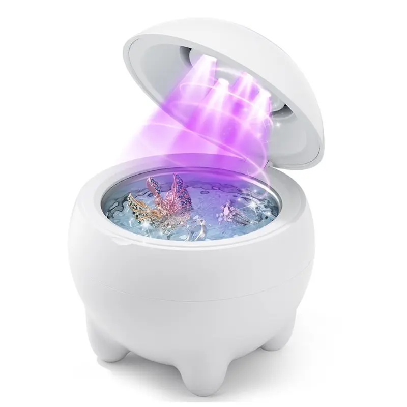 M04K Professional Ultrasonic Jewelry Cleaner Machine,45Khz For Dentures, Ring Cleaning Retainer US Plug