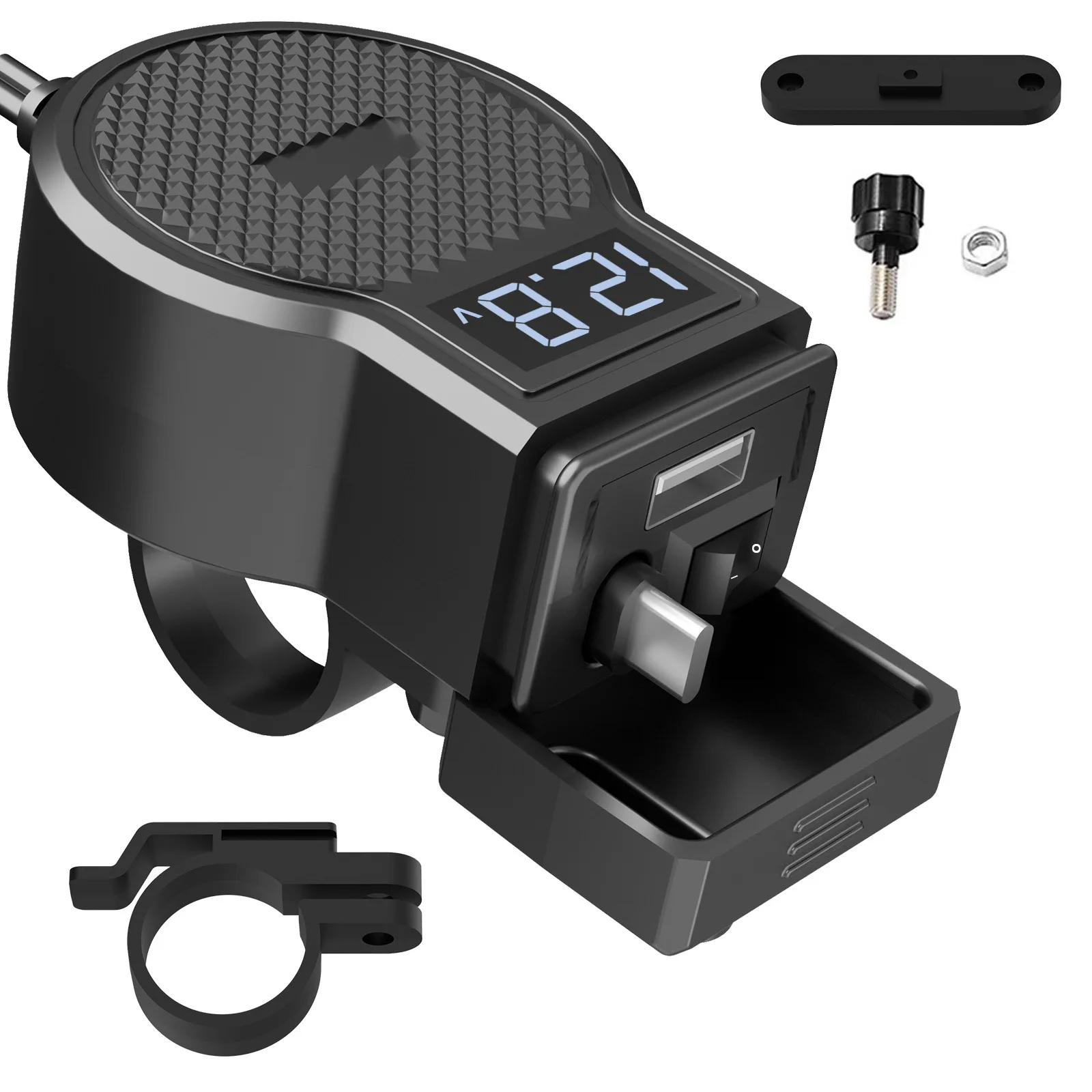 

Motorcycle Vehicle-Mounted Charger Waterproof Adapter 12V Phone USB type-c Ports Quick Charge 3.0 With Switch Moto Accessory