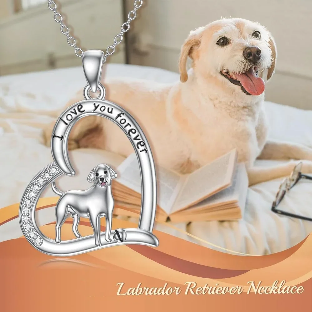 Labrador Retriever Necklace Bulldog Gifts For Women Labrador Retriever Jewelry For Owners Cute Animal Lovers Gifts