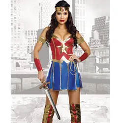 Wonder Cospplay Costume Deluxe Adult Dawn Of Justice Woman Halloween Costume Superhero Dressing-Up