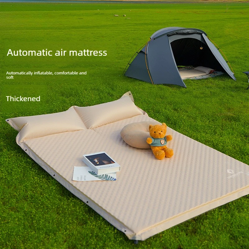 Portable Self-Inflating Air Mattress, Camping Sleeping Pad for Tent, Outdoor Floor Mat, Scratch-Proof Breathable for Travel