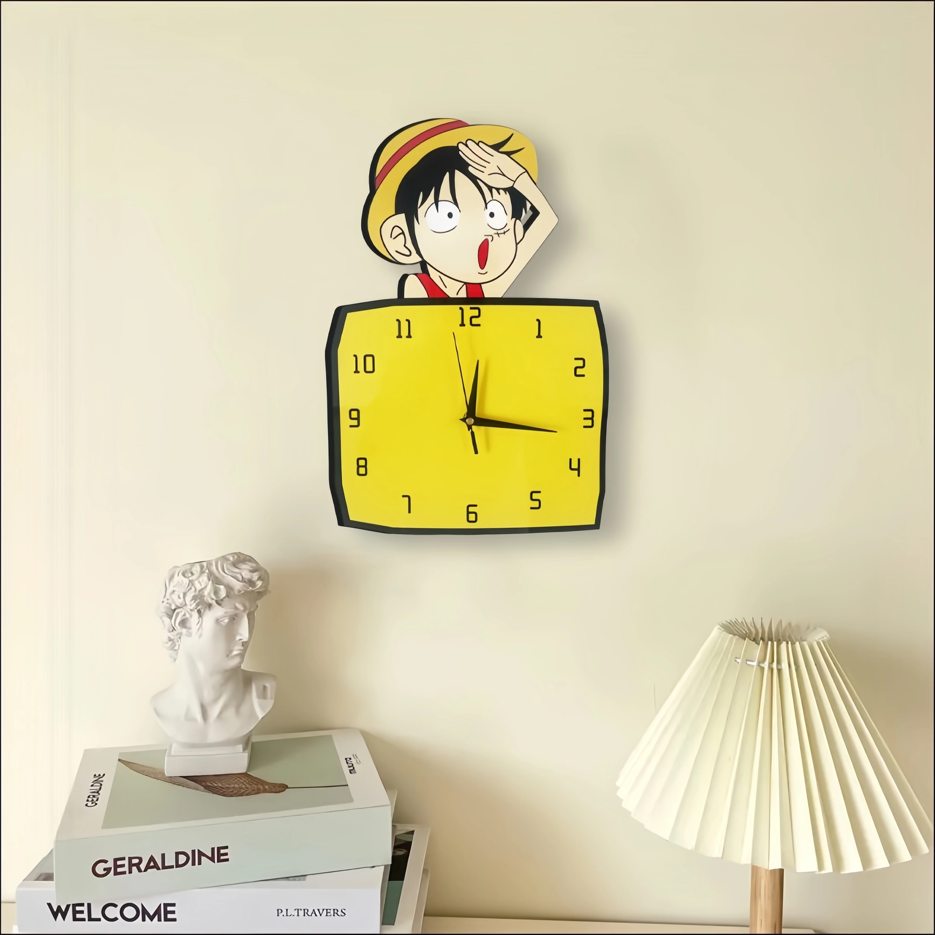 

Цельные настенные часы с персонажем мультфильма, бесшумный, не тикающий, для детской комнаты, домашний декор, спальня, гостиная, кухня, популярный декор